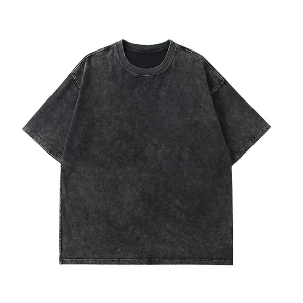 H1550961c37094f48a0ea8499a8dc9e07F.webp Unisex Acid-Wash Distressed T-Shirt