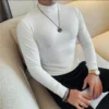 H201d126c39c74cbf90c18be51003f80dF.webp Men's High-Neck Knit Long Sleeve T-Shirt