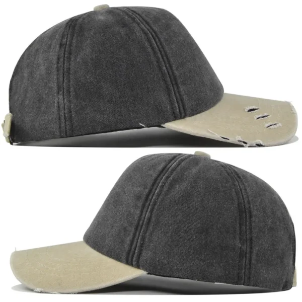 H32f8791d9490419fa6de989a098851f2s.webp Color-Block Washed 5-Panel Cap