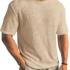 Men's Waffle-Knit Crew Neck T-Shirt