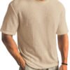 Men's Waffle-Knit Crew Neck T-Shirt