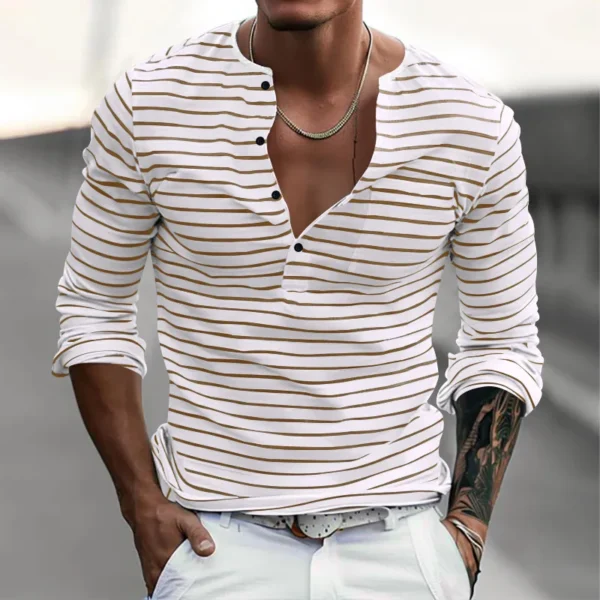 H541bf9632d504f3d85e9bbe00420242dw.webp Men's Striped Long Sleeve Casual T-Shirt