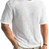 Men's Waffle-Knit Crew Neck T-Shirt