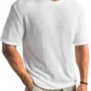 Men's Waffle-Knit Crew Neck T-Shirt