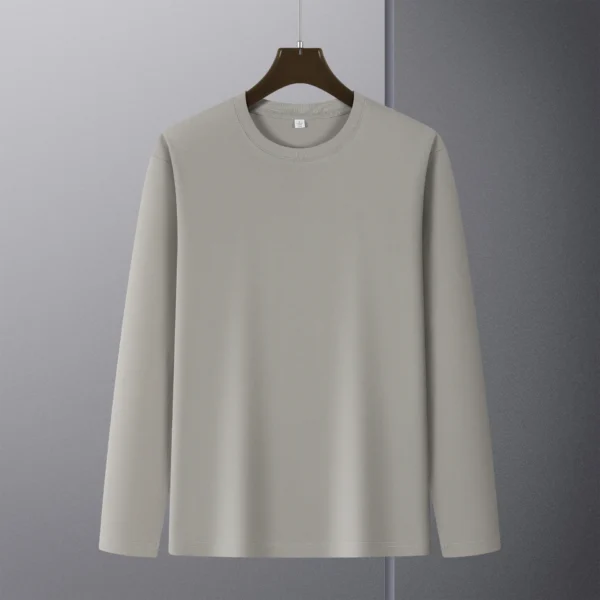 Men's Cotton Crew Neck Long Sleeve T-Shirt