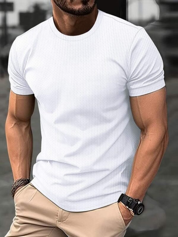 H6671e8fc5cee4129935121c336646a17i.jpg_960x960q80.jpg Men's Jacquard Crew Neck Sports T-Shirt