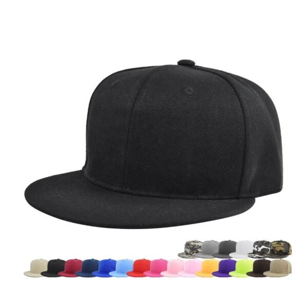 H6ce2b5043f074c33bcfc741554447b93n.jpg_960x960q80.jpg Solid Flat-Brim Snapback Cap