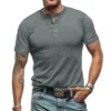 H7053a432443a4050b712969039243afak.webp Men's Solid Crew Neck Casual T-Shirt