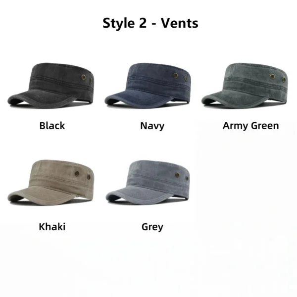 Vintage Washed Cotton Cadet Cap