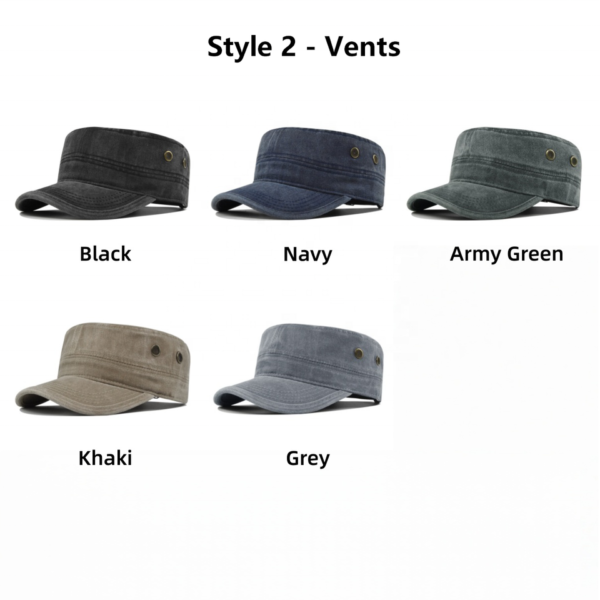 Vintage Washed Cotton Cadet Cap