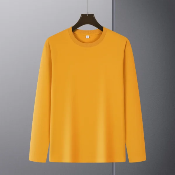 Men's Cotton Crew Neck Long Sleeve T-Shirt