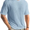 Men's Waffle-Knit Crew Neck T-Shirt