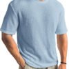 Men's Waffle-Knit Crew Neck T-Shirt