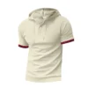 H92b56ffe0f95456dbd81c83224eeeb68H.webp Men's Waffle Hooded Short Sleeve T-Shirt