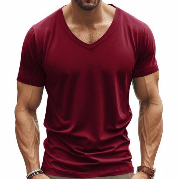 H95f95f6cf00b4d95a97387757c96be66J.jpg_960x960q80.jpg Men's Quick-Dry V-Neck Sports T-Shirt