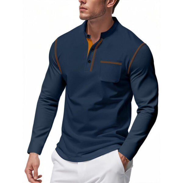 Ha3b2a2fefaf64f328cf0c020712ba964u.jpg_960x960q80.jpg Men's Knit Mock-Neck Long Sleeve T-Shirt