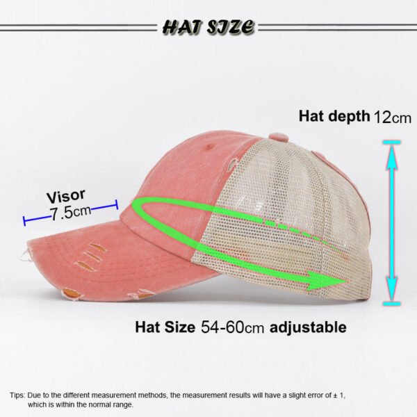 Ha3f4b3dd6b44467dadfb065d29d4f88es.jpg_960x960q80.jpg Distressed Ponytail Mesh Trucker Cap