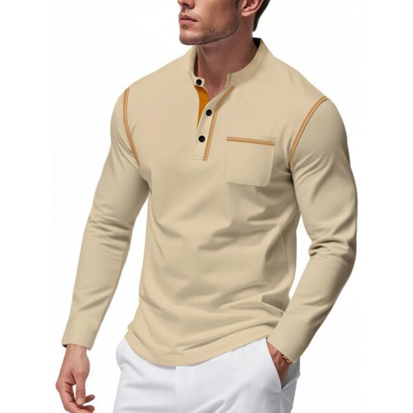 Hac5c8fc23f704295acfc9404c4112116h.jpg_960x960q80.jpg Men's Knit Mock-Neck Long Sleeve T-Shirt