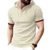 Hb541675a26c14c9ab54cff89bbc15d7aW.webp Men's Waffle Hooded Short Sleeve T-Shirt