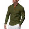 Hbfe03f89475040c7a102307ceca228f2g.webp Men's Knit Mock-Neck Long Sleeve T-Shirt