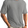 Men's Waffle-Knit Crew Neck T-Shirt