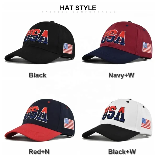 Hcf7f642f44fd443b8cc94ac6fee7acd4I.webp 3D Embroidered USA Baseball Cap