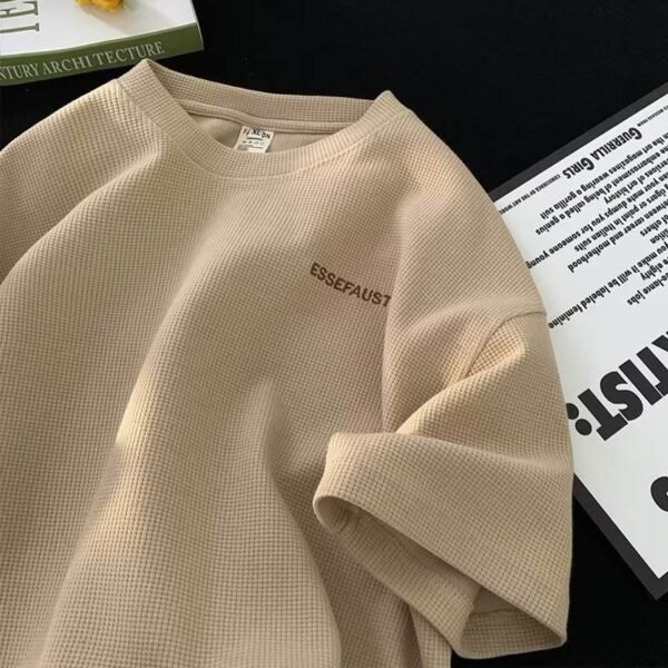 Men's Waffle-Knit Casual T-Shirt