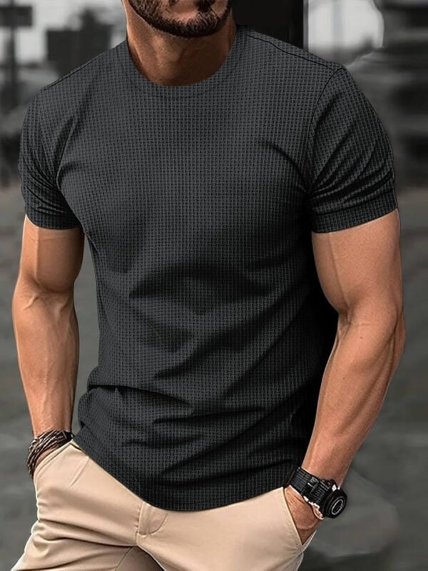Hd3b902c09f8f40adb12ee020ad5f6a74w.jpg_960x960q80.jpg Men's Jacquard Crew Neck Sports T-Shirt
