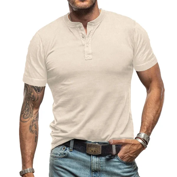Hd5ad9d2650ae44e19d27baa21ffe4658t.webp Men's Solid Crew Neck Casual T-Shirt