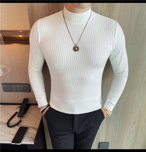 He29b57000a8548edb93fc06701ecf3718.png_960x960q80.png Men's High-Neck Knit Long Sleeve T-Shirt